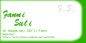 fanni suli business card